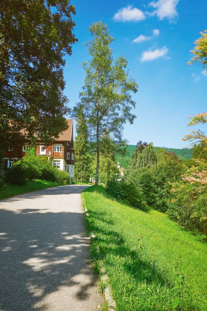 Alley in Bolsternang, Isny im Allgau, Germany