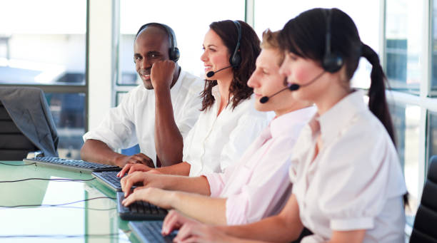 istock Portrait of a smiling sale representative team at work 856030984