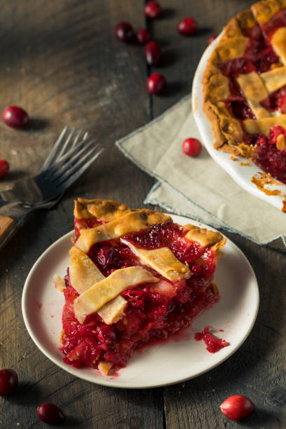 istock Sweet Homemade Cranberry and pear Pie 856035180