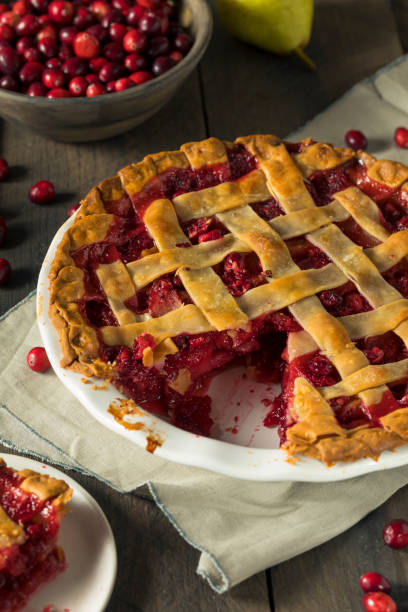 istock Sweet Homemade Cranberry and pear Pie 856038226