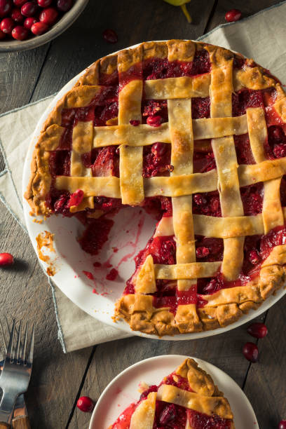 istock Sweet Homemade Cranberry and pear Pie 856038732
