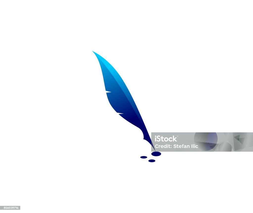 Feather icon This illustration/vector you can use for any purpose related to your business. Quill Pen stock vector