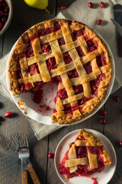 istock Sweet Homemade Cranberry and pear Pie 856039786