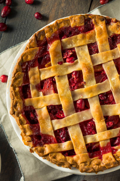 istock Sweet Homemade Cranberry and pear Pie 856045934