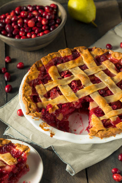 istock Sweet Homemade Cranberry and pear Pie 856048922