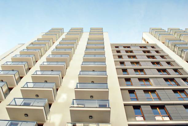 istock Modern, Luxury Apartment Building against blue sky 856056332