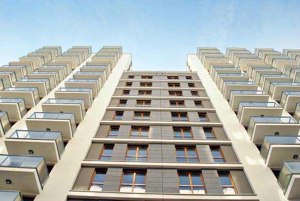 istock Modern, Luxury Apartment Building against blue sky 856056566
