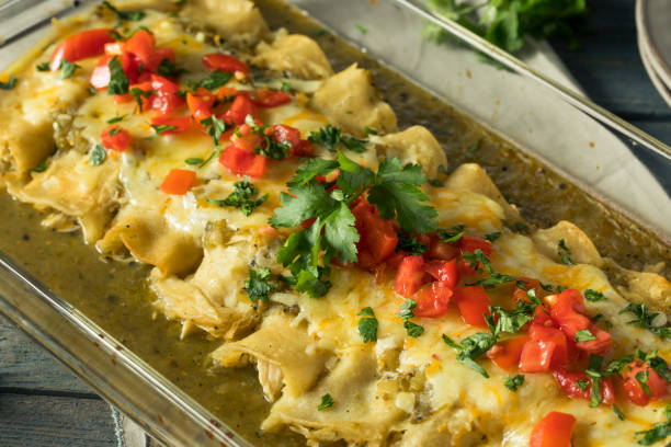 istock Homemade Green Chicken Enchiladas 856056832