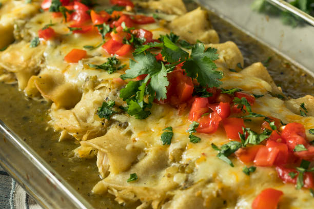 istock Homemade Green Chicken Enchiladas 856056890
