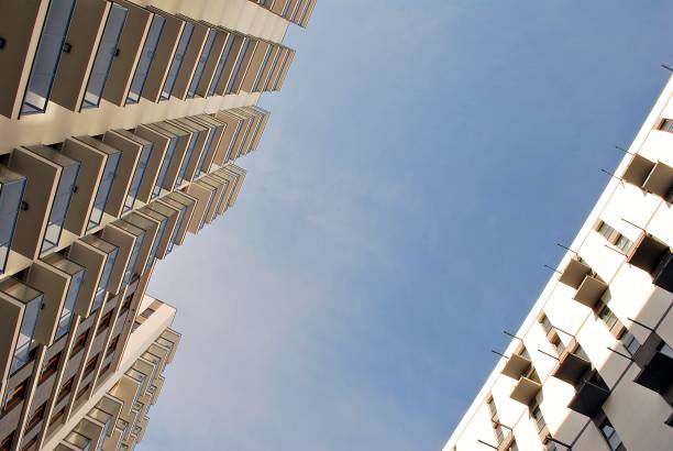 istock Modern, Luxury Apartment Building against blue sky 856059110