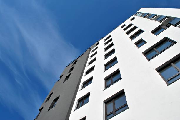 istock Modern, Luxury Apartment Building against blue sky 856059448