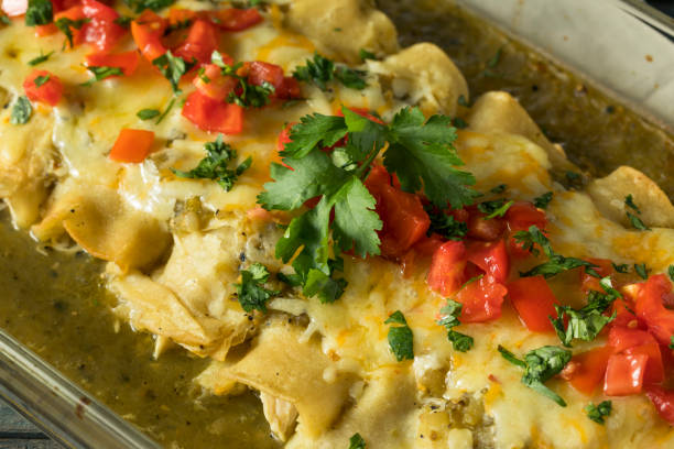 istock Homemade Green Chicken Enchiladas 856062736