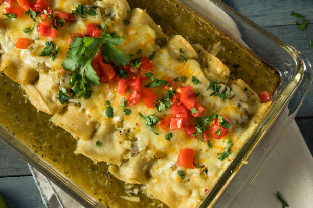 istock Homemade Green Chicken Enchiladas 856069002