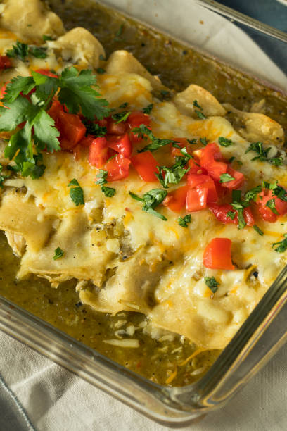 istock Homemade Green Chicken Enchiladas 856071420