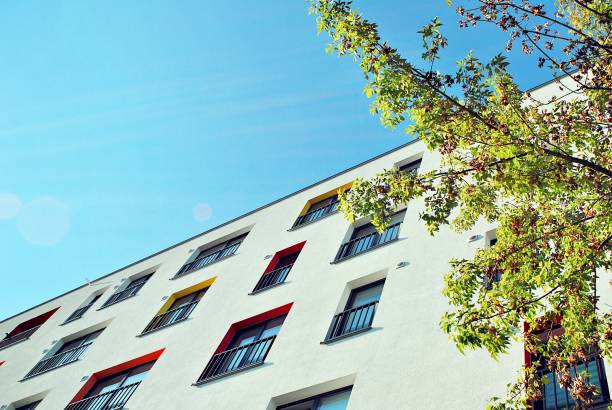 istock Modern, Luxury Apartment Building against blue sky 856073586