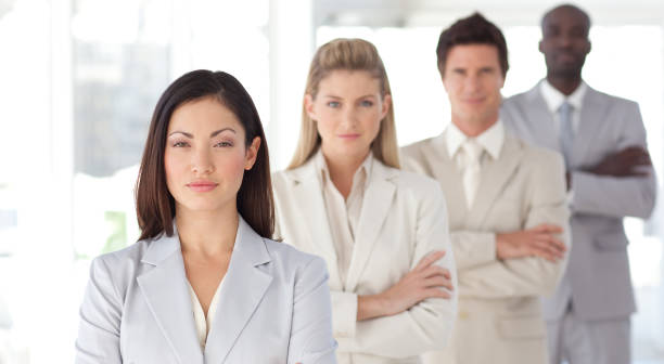 istock Portrait of diverse people at work 856077216