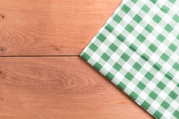 istock Tablecloths on the wooden table background 856083196