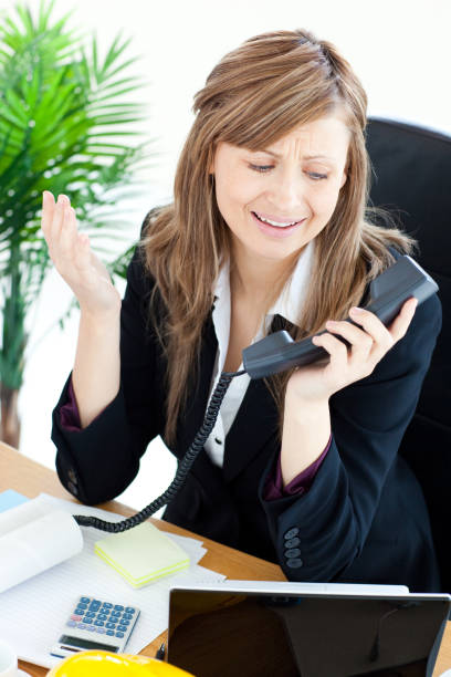 istock Assertive businesswoman on phone 856090668