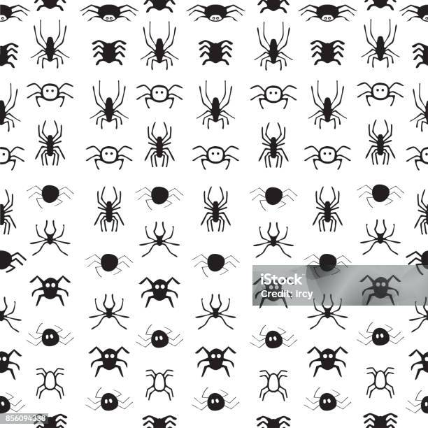 Seamless Patterns With Spiders Stock Illustration - Download Image Now ...