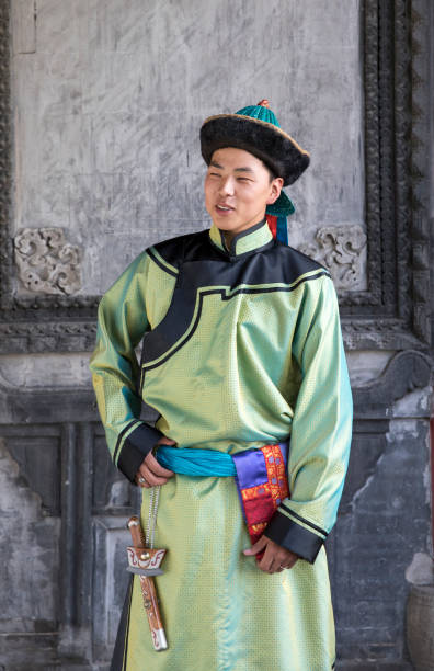 istock mongolian couple in traditional outfit 856097478