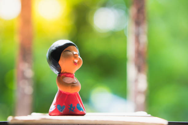 istock Happy girl, baked clay doll 856098338