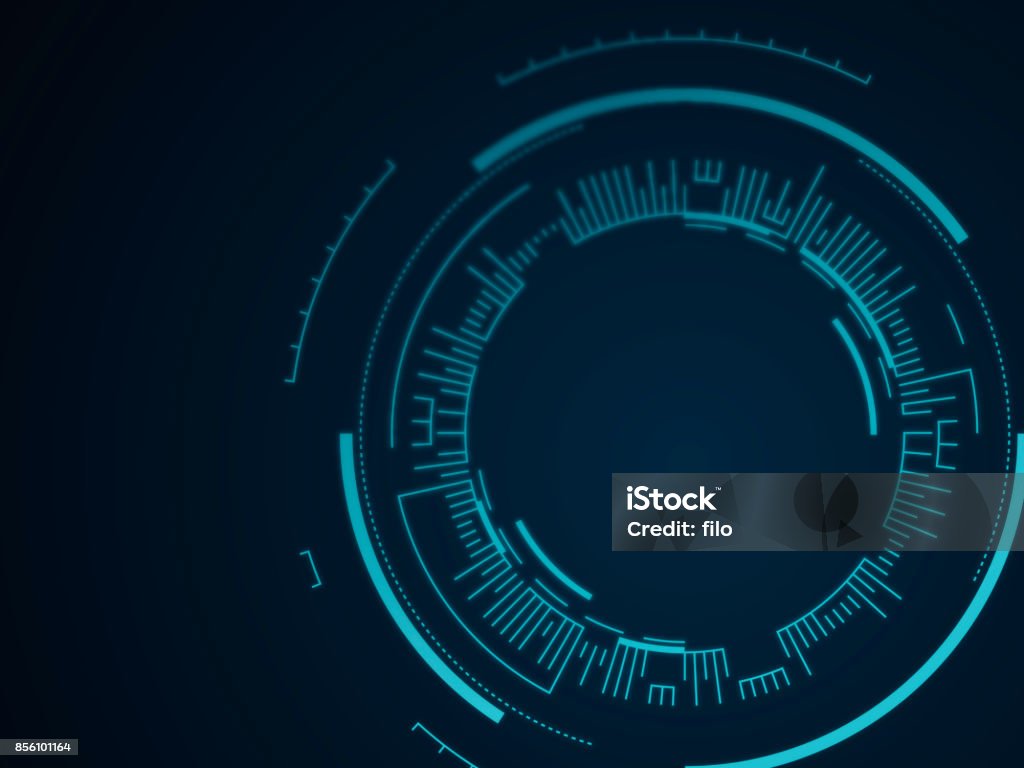 Abstract Tech Circle Background Abstract dark blue technical abstract circle. Technology stock vector