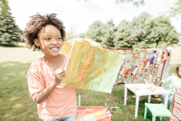 Photo of Outdoor art lesson for kids