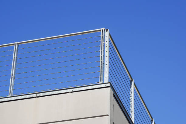 istock Balcony with white parapet of the blue sky 856134952