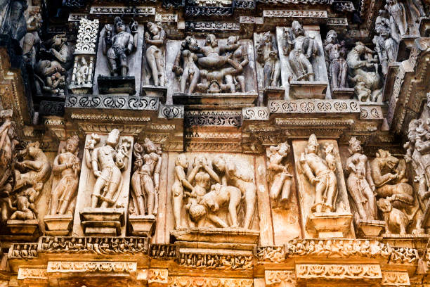 istock Erotic Human Sculptures, Khajuraho, India. 856147804