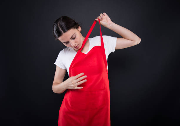 istock Female seller adjusting her apron 856151972