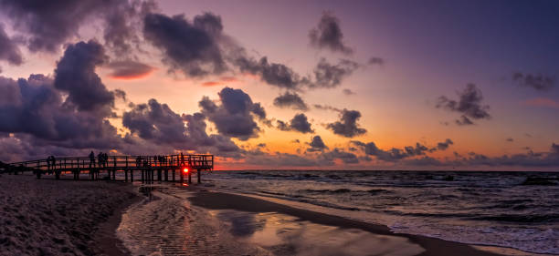 istock Panorama of a beach sunset over Baltic sea 856167264
