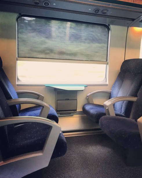 istock Interior of European modern train, Belgium 856177844