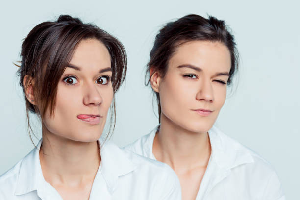 istock Studio portrait of female twins 856178038