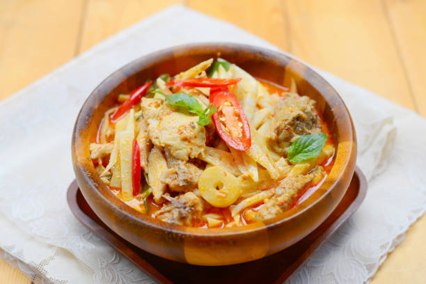 istock Chicken curry with coconut milk, bamboo shoots, pickled. 856184628