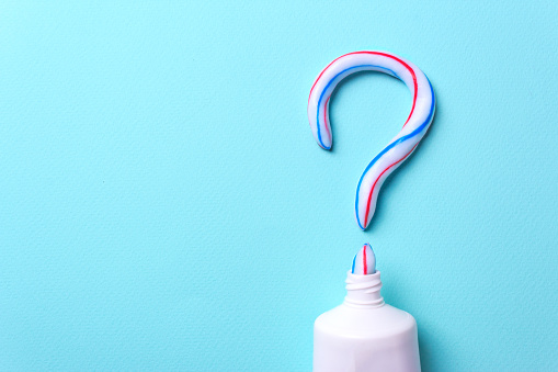 Question Mark With Toothpaste Symbol Of Question Mark From Toothpaste Copy Space For Text Stock Photo ...
