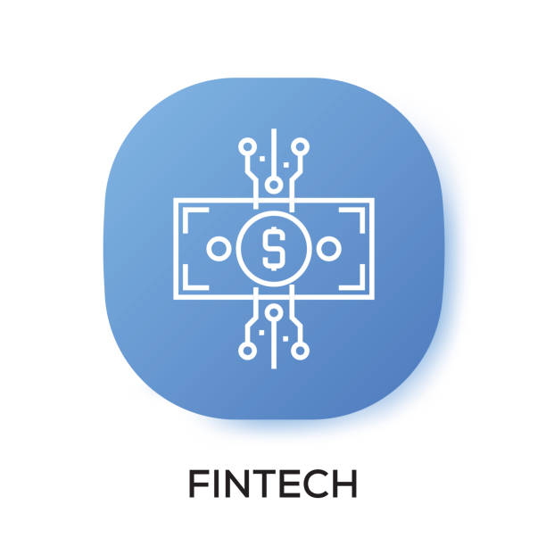 fintech 응용 프로그램 아이콘 - crypto wodl stock illustrations