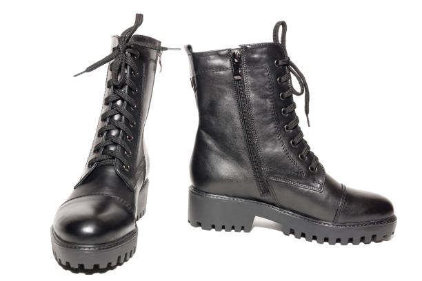 istock Female winter leather shoes 856190192