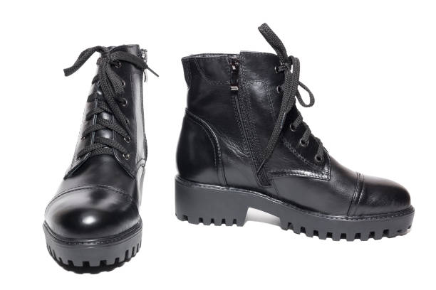 istock Female winter leather shoes 856191598