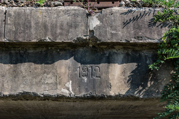 istock Low Angle View Of Historic Cement Bridge Built For Train Tracks In 1912 856193026