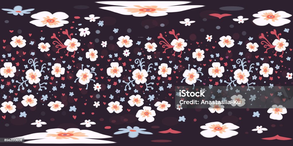 Equirectangular Patterns Spherical 360 Degrees Equirectangular Projection Hand Drawn Seamless ...