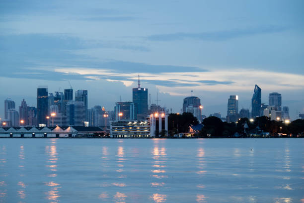 istock Bangkok skyline cityscape at sunset twilight. Thailand 856200698