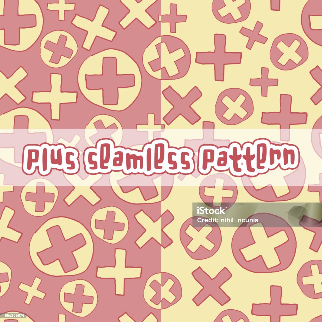 Plus Blog Pattern Plus Seamless Pattern Stock Illustration - Download Image Now - Design ...