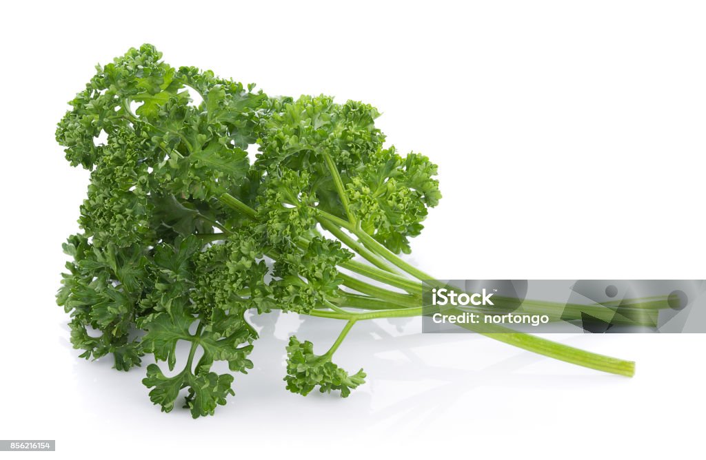 parsley isolated on a white background Parsley Stock Photo