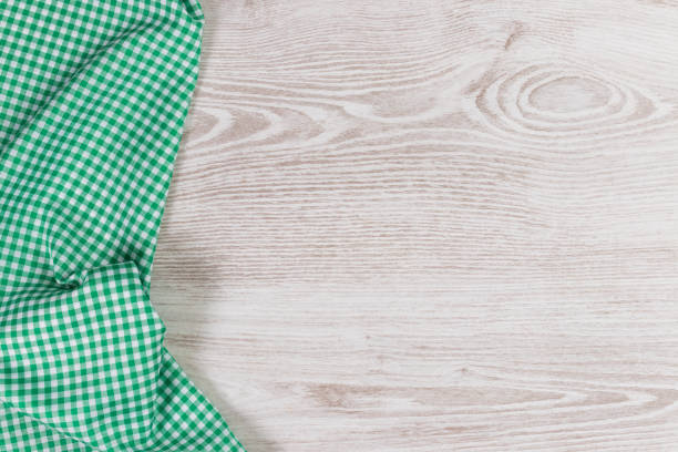 istock Napkin on white wooden background. 856216238