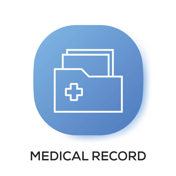 illustrations, cliparts, dessins animés et icônes de icône dossier médical - computer icon healthcare and medicine symbol gradient