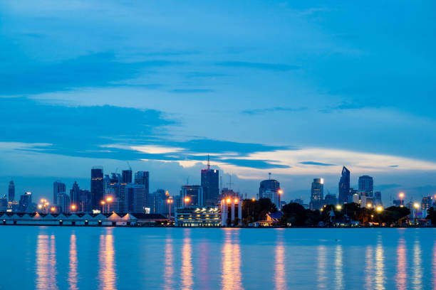 istock Bangkok skyline cityscape at sunset twilight. Thailand 856217154