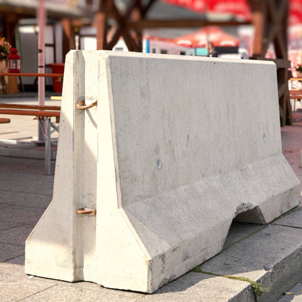 Barriers of Concrete in Berlin stock photo