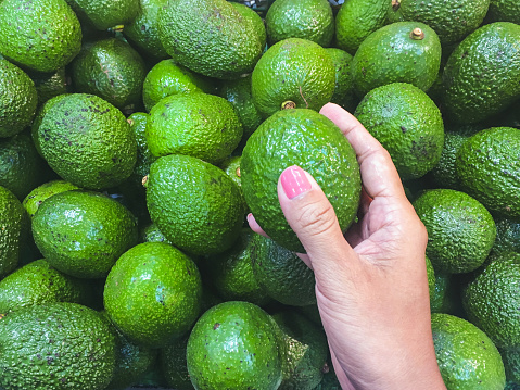 Young women choosing avocado