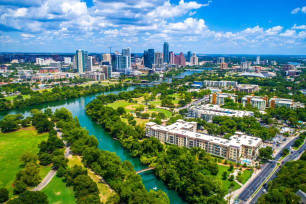 istock Austin Texas aerial view above Barton Creek Summer Travel Destination 856229842