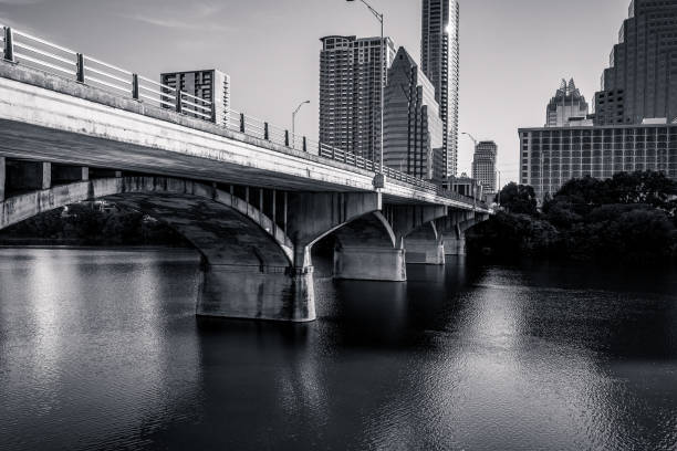 istock black and white South Congress Bridge and Lady Bird Lake View Austin Texas 856229882